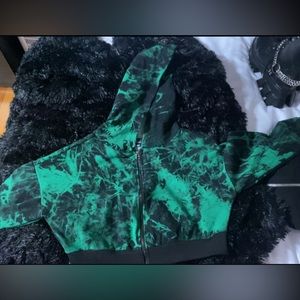 Goth Tie-Dye hoodie zip up